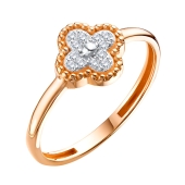 Кольцо из золота с фианитами