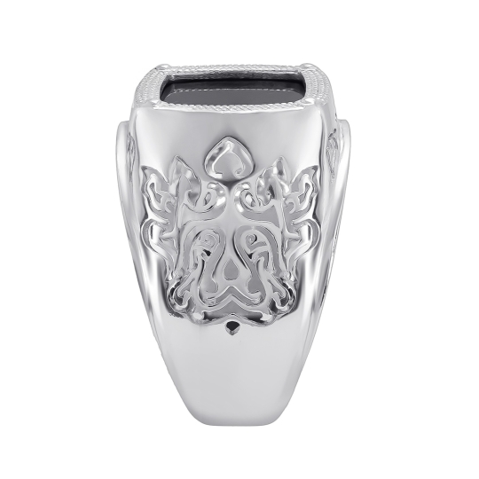 Кольцо из серебра с сапфирами и фианитами