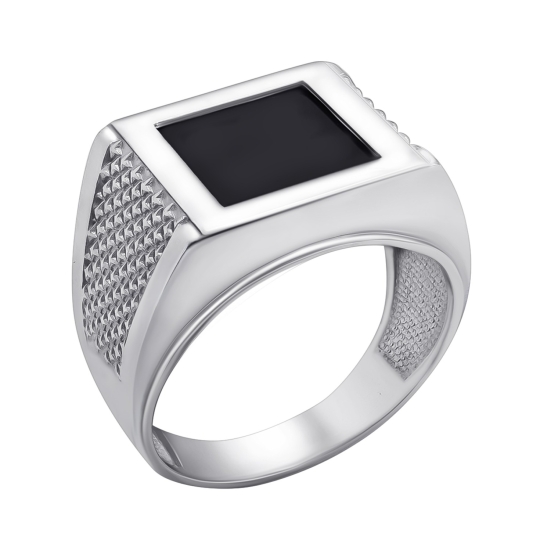 Кольцо из серебра с чернением "Филин"