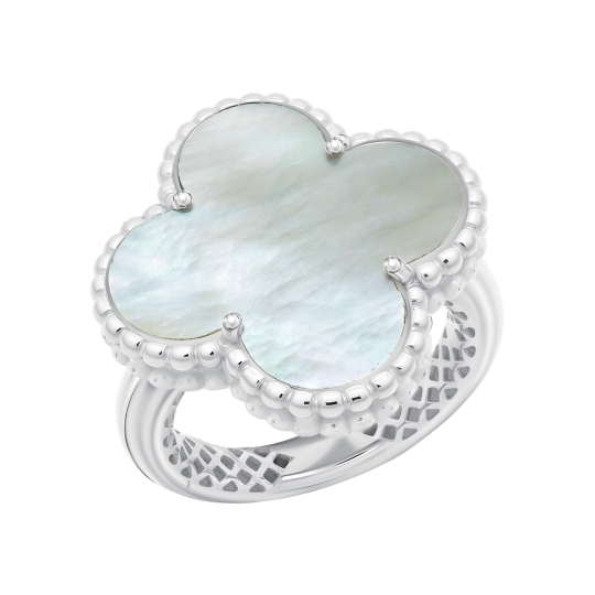 Кольцо из серебра с фианитами