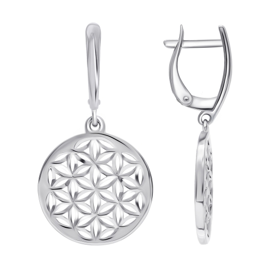 Серьги-кольца из серебра 