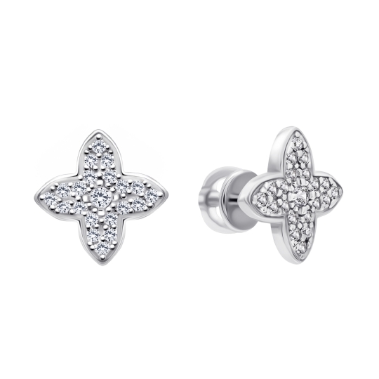 Серьги из серебра с позолотой