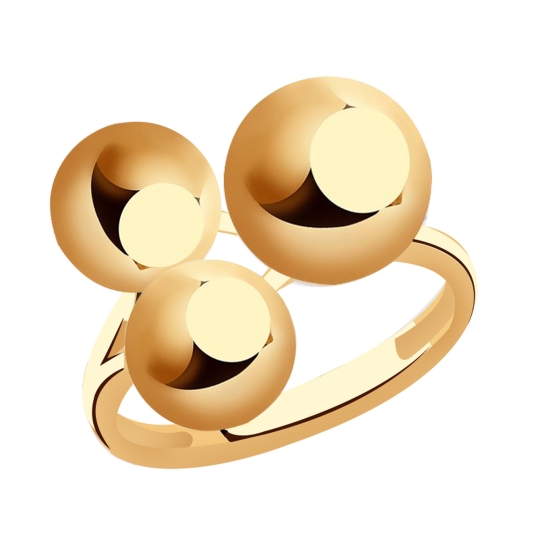 Кольцо из золота с "танцующим" бриллиантом и бриллиантами