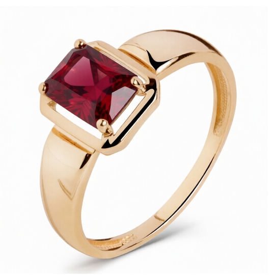 Кольцо из золота с ситаллом