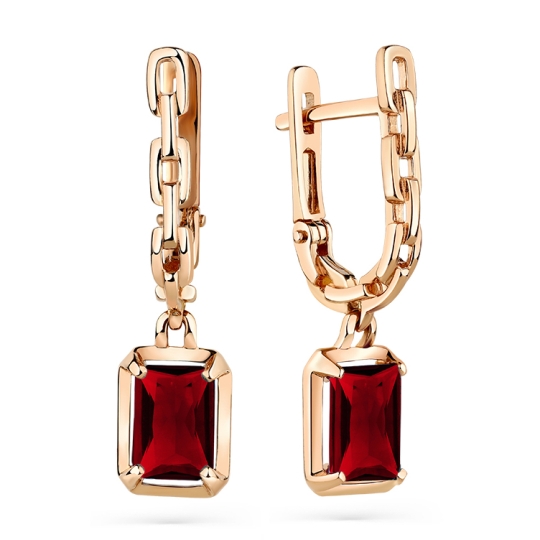 Серьги из золота с топазами Swiss