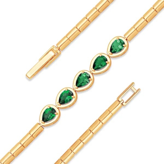 Браслет из золота с фианитами