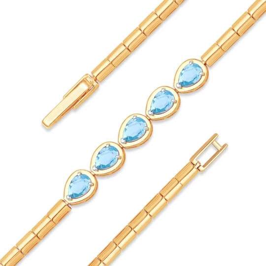 Браслет из золота с алмазной гранью