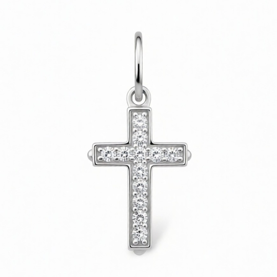 Подвеска из серебра с фианитами 