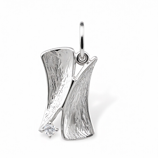 Подвеска из серебра с позолотой и фианитами