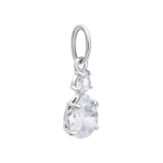 Подвеска из серебра с позолотой и фианитами 