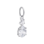 Подвеска из серебра с фианитами