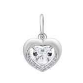 Подвеска из серебра с фианитами