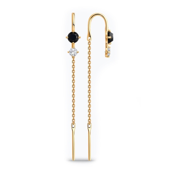 Серьги из золота с топазами Swiss