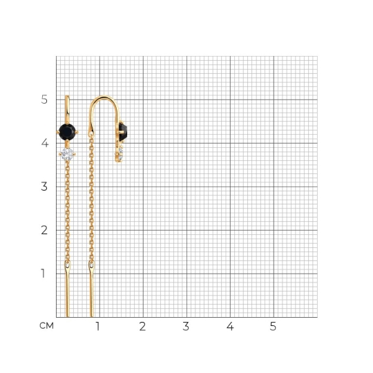 Серьги из золота с топазами Swiss