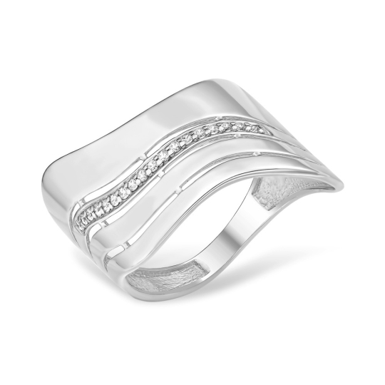 Кольцо из серебра с топазами London и фианитами