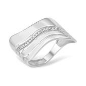 Кольцо из серебра с фианитами