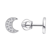 Серьги из серебра с фианитами