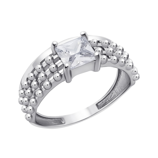 Серьги из серебра с финитами