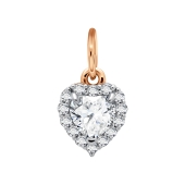 Подвеска из серебра с позолотой и фианитами