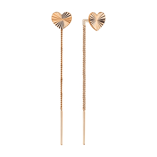 Серьги из золота с фианитами