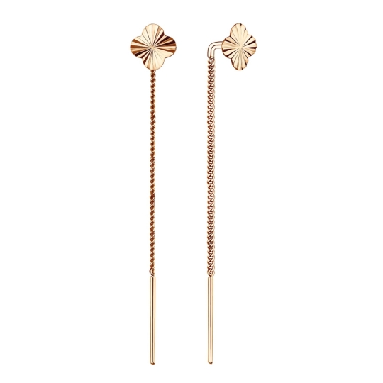 Серьги из золота с бриллиантами и сапфирами