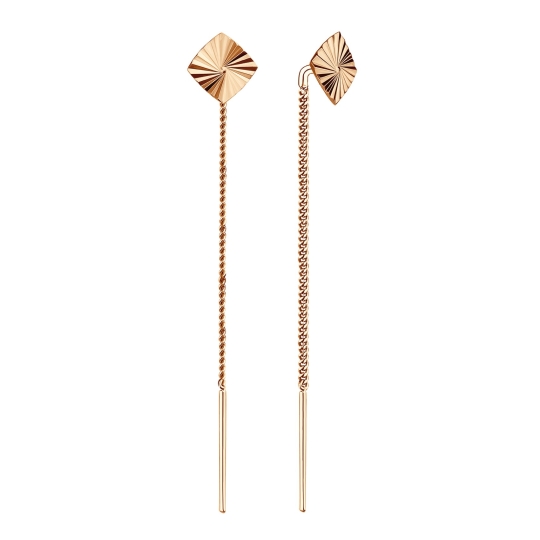 Серьги из золота с гранатами