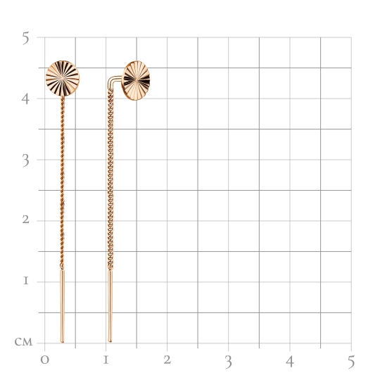 Серьги из золота с фианитами