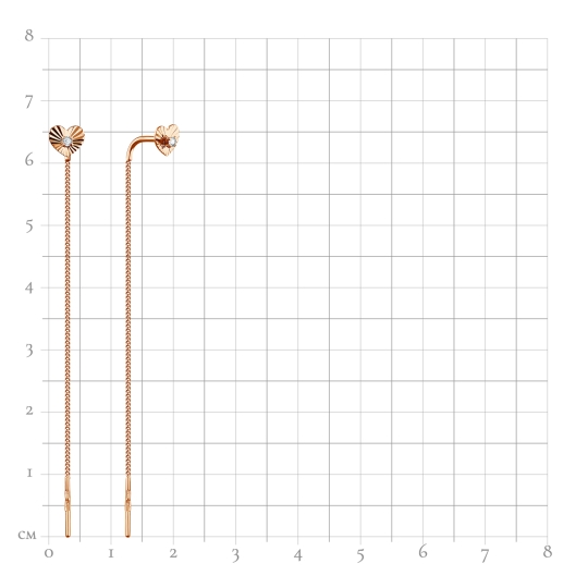 Серьги пусеты из золота
