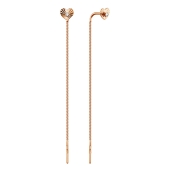 Серьги из золота с фианитами