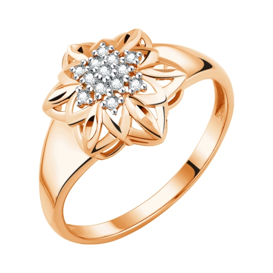 Кольцо из золота с бриллиантом