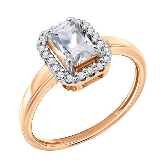 Кольцо из серебра с топазами London и фианитами