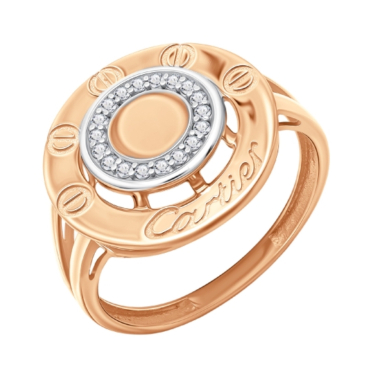 Кольцо из серебра с фианитом