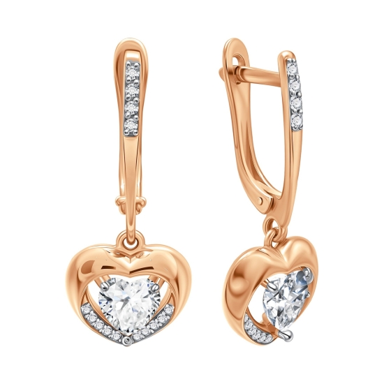 Серьги из серебра с бриллиантами