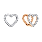 Серьги из серебра с позолотой и фианитами