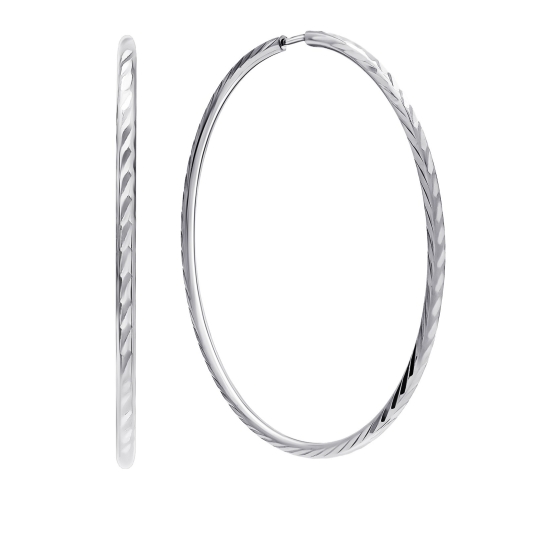 Серьги-конго из серебра