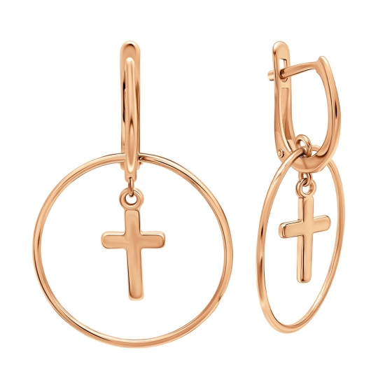 Серьги из серебра с золотыми вставками и бриллиантами