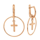 Серьги из серебра с позолотой