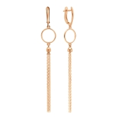 Серьги из серебра с позолотой