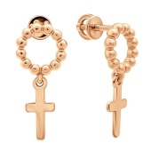 Серьги из серебра с позолотой