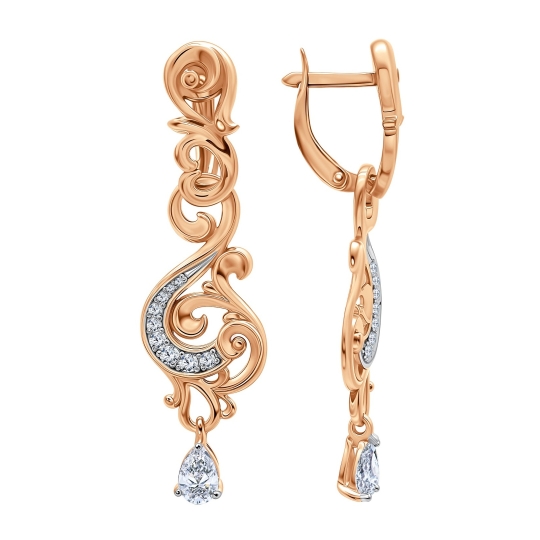 Одиночная серьга из серебра