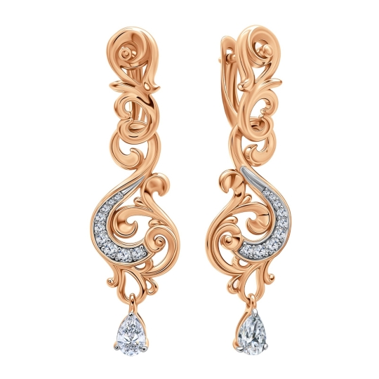 Одиночная серьга из серебра