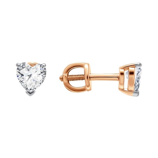 Серьги из серебра с позолотой, жемчугом и фианитами