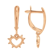 Серьги из серебра с позолотой