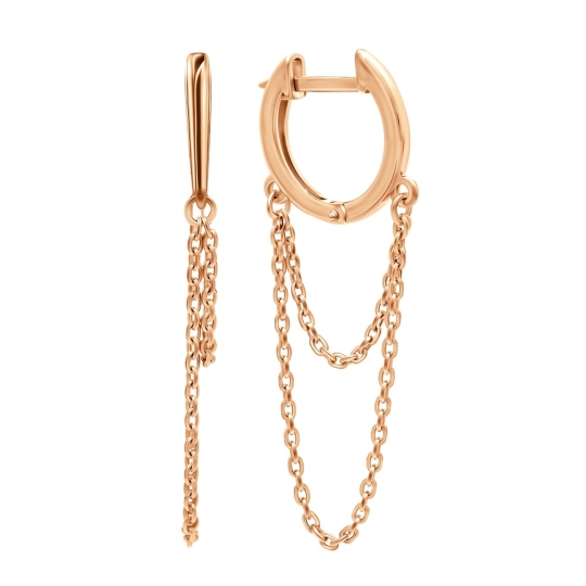 Серьги из серебра с фианитами