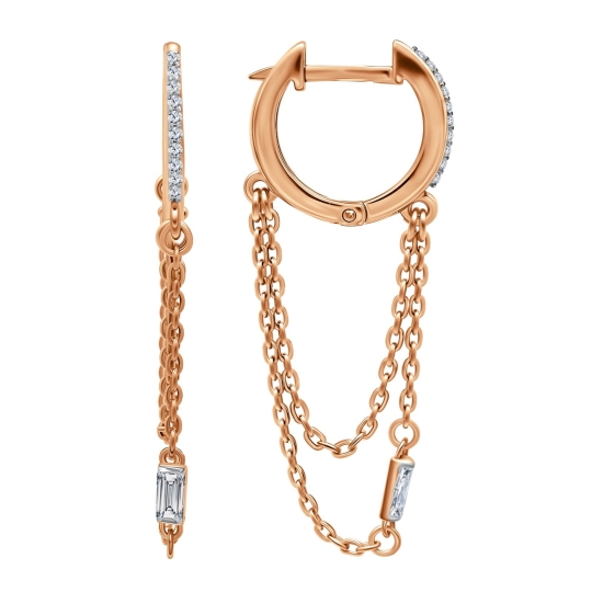 Одиночная серьга-кафф из серебра