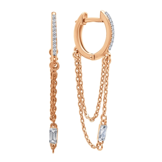 Одиночная серьга-кафф из серебра