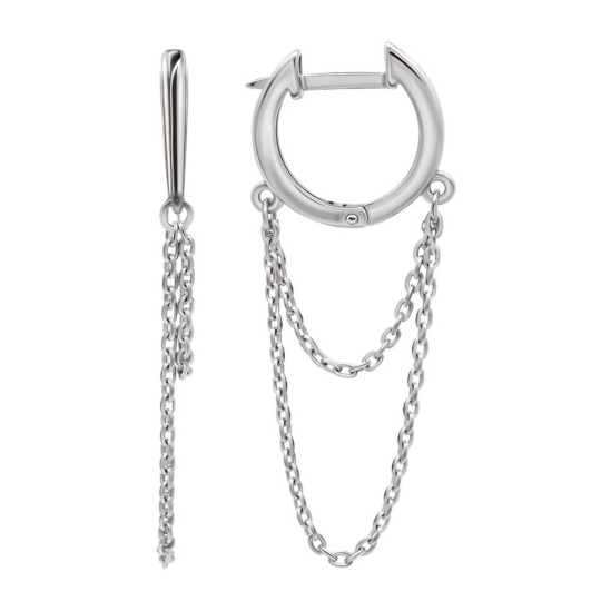 Серьги из серебра с позолотой