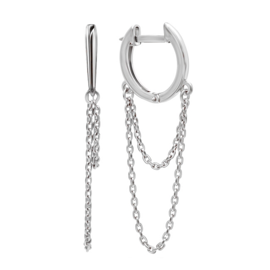 Серьги из серебра с позолотой