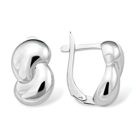 Серьги из серебра с ювелирными кристаллами