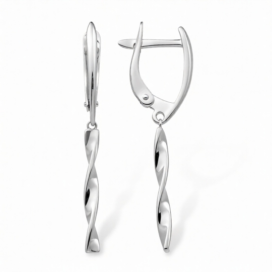 Серьги из серебра с позолотой